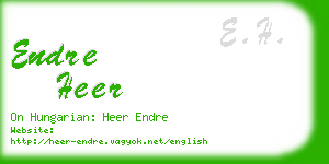 endre heer business card